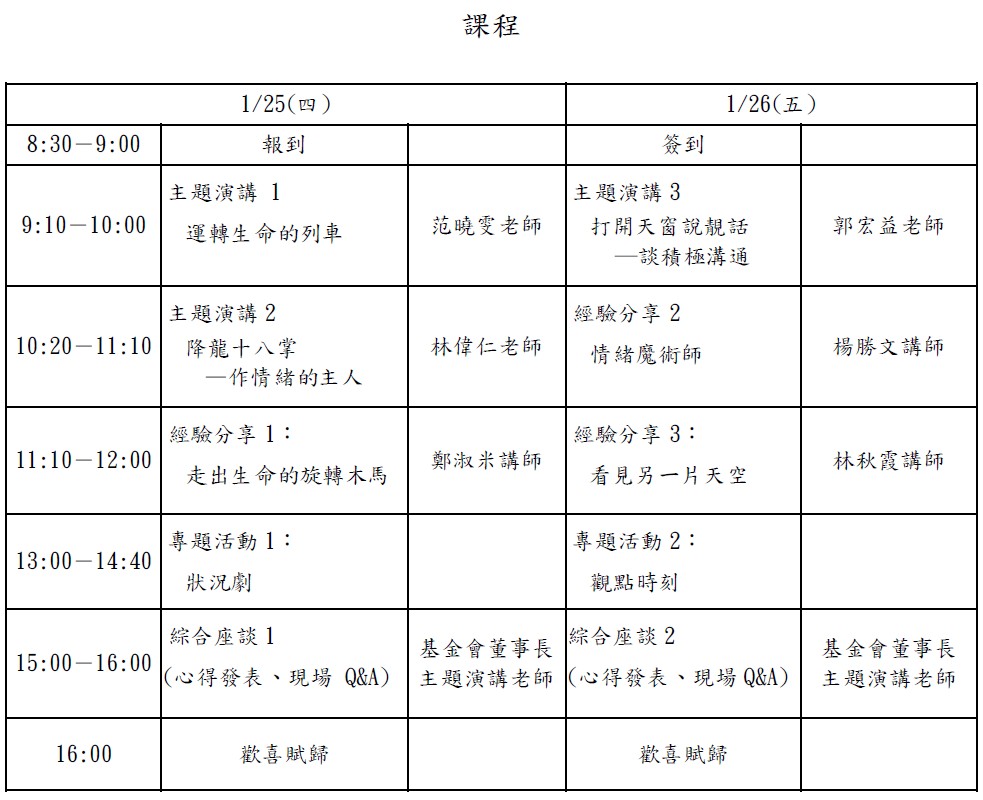 活動課程