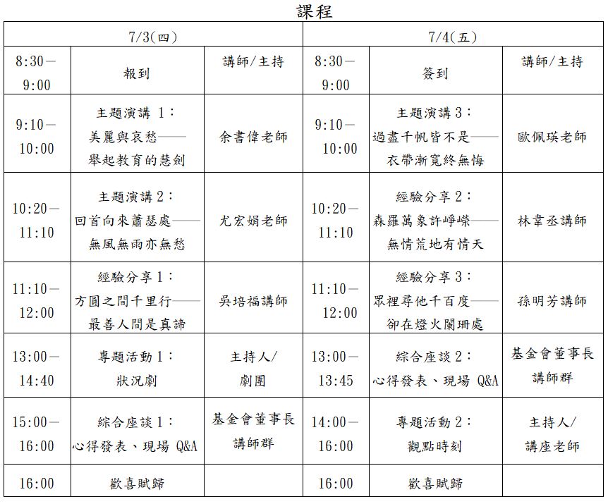 活動課程