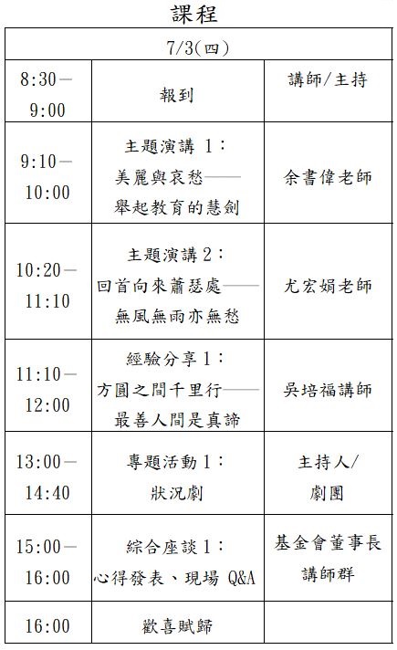 活動課程